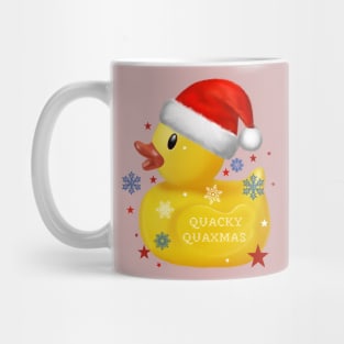 Funny xmas rubber duck with knife Mug